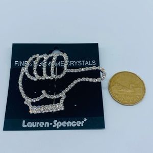Rhinestone Thumb Out Brooch